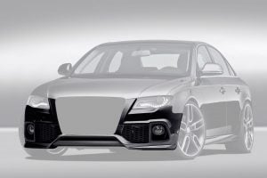 Caractere Front Bumper for Cars without Parking Sensors, fits Audi A4 B8.0