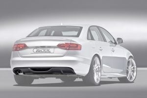 Caractere Rear Diffuser with 1 Large Cutting, fits Audi A4 B8.0 2.0 TDI / 1.8-2.0 TFSI