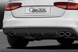 Caractere Rear Diffuser with 2 Cuttings, fits Audi S4 B8.0