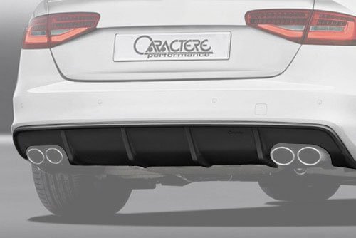 Caractere Rear Diffuser with 2 Cuttings, fits Audi S4 B8.0