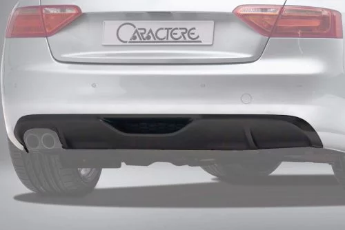 Caractere Rear Diffuser with 1 Large Cutting, fits Audi A5 B8.0 S-Line 2.0 TDI / 1.8-2.0 TFSI