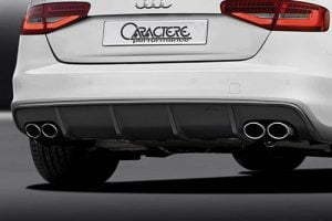 Caractere Rear Diffuser with 2 Large Cuttings, fits Audi S5 B8.0