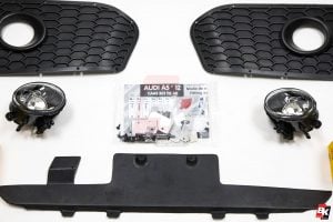 Caractere Front Bumper for Cars with Parking Sensors, Headlight Washers and Foglights, fits Audi A5 B8.5