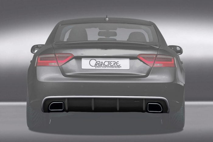Caractere Rear Diffuser with Dual Exhaust, fits Audi A5 B8.5 3.0 TDI / 3.0 TFSI