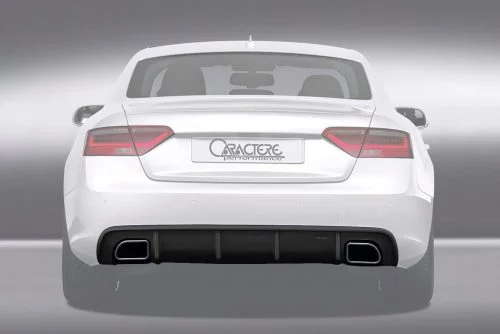Caractere Rear Diffuser with Dual Exhaust, fits Audi A5/S5 B8.5 Sportback 3.0 TDI / 1.8-2.0-3.0 TFSI