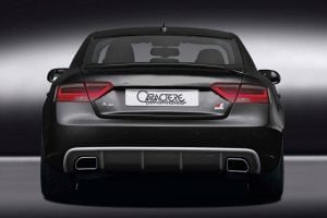 Caractere Rear Diffuser with 2 Cuttings for Caractere Exhaust, fits Audi A5/S5 B8.5 Sportback S-Line