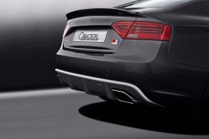 Caractere Rear Diffuser with 2 Cuttings for Caractere Exhaust, fits Audi A5/S5 B8.5 Sportback S-Line