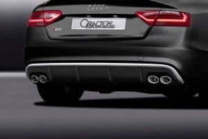 Caractere Rear Diffuser with 2 Cuttings, fits Audi A5/S5 B8.5 Sportback S-Line 3.0 TDI / 1.8-2.0-3.0 TFSI