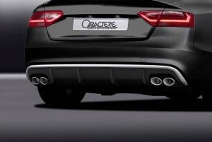 Caractere Rear Diffuser with 2 Cuttings, fits Audi A5/S5 B8.5 Sportback S-Line 3.0 TDI / 1.8-2.0-3.0 TFSI