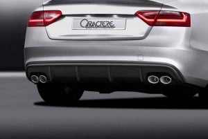 Caractere Rear Diffuser with 2 Cuttings, fits Audi A5/S5 B8.5 Sportback S-Line 3.0 TDI / 1.8-2.0-3.0 TFSI