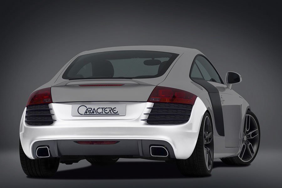 Caractere Rear Bumper for Cars with Parking System, fits Audi TT Mk2 2.0 T  / 3.2 V6 - BK-Motorsport