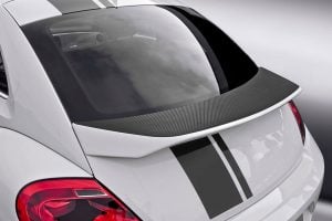 Caractere Trunk Spoiler with Carbon-Look Vinyl Upper Face, fits Volkswagen Beetle