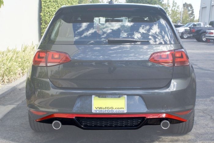 Caractere Rear Diffuser with 2 Cuttings, fits Volkswagen Golf 7 GTI