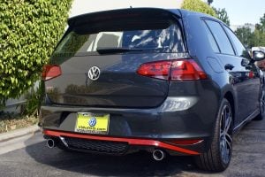 Caractere Rear Diffuser with 2 Cuttings, fits Volkswagen Golf 7 GTI