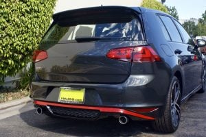 Caractere Rear Diffuser with 2 Cuttings, fits Volkswagen Golf 7 GTI