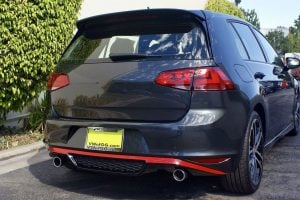 Caractere Rear Diffuser with 2 Cuttings, fits Volkswagen Golf 7 GTI