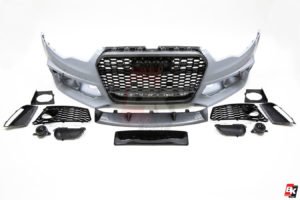 BKM Front Bumper Kit (RS-Style - Carbon), fits Audi A6/S6 C7.0