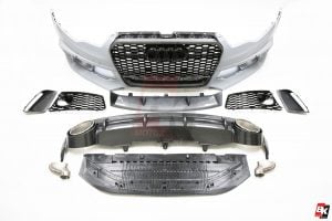 BKM Front Bumper Kit (RS-Style - Carbon), fits Audi A6/S6 C7.0