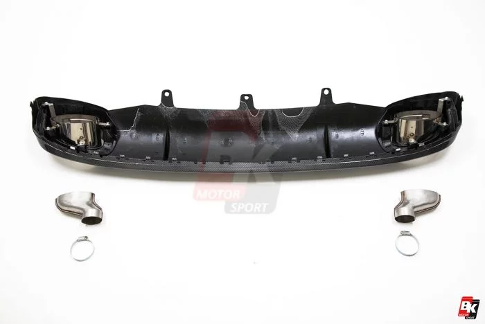 BKM Front Bumper Kit with Rear Diffuser (RS Style - Carbon), fits Audi A7 C7.0