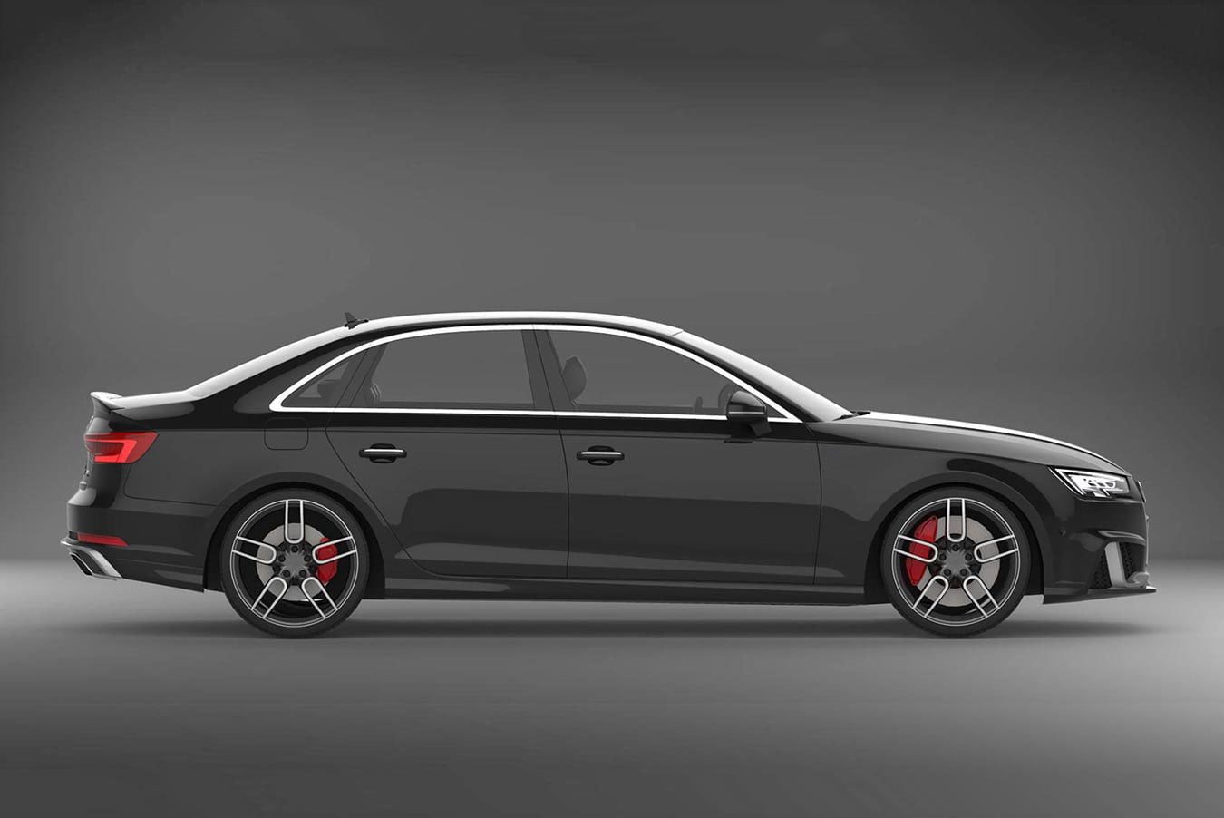 Tuning Audi A4 B9 front and side