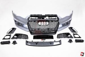 BKM Front Bumper Kit (RS Style - Carbon), fits Audi A6/S6 C7.5