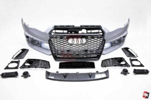 BKM Front Bumper Kit (RS Style - Carbon), fits Audi A6/S6 C7.5
