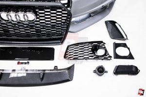 BKM Front Bumper Kit (RS Style - Carbon), fits Audi A6/S6 C7.5