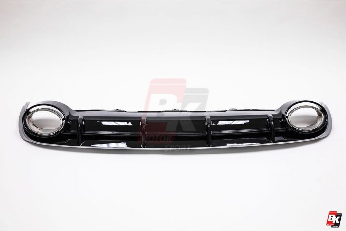 BKM Front Bumper Kit with Rear Diffuser (RS Style - Glossy Black), fits Audi A6 C7.0