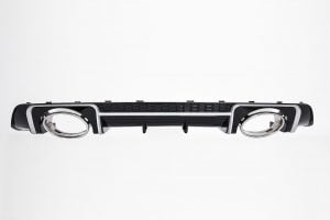 BKM Front Bumper Kit with Rear Diffuser (RS Style - Glossy Black), fits Audi TT/TTS Mk3
