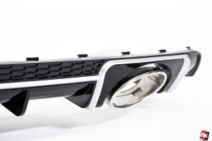 BKM Front Bumper Kit with Rear Diffuser (RS Style - Glossy Black), fits Audi TT/TTS Mk3