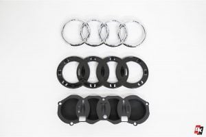 BKM Front Bumper Kit with Rear Diffuser (RS Style - Glossy Black), fits Audi Q7 4M