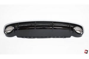 BKM Front Bumper Kit with Rear Diffuser (RS Style - Glossy Black), fits Audi Q7 4M