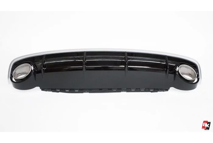 BKM Front Bumper Kit with Rear Diffuser (RS Style - Glossy Black), fits Audi Q7 4M