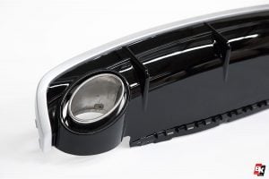 BKM Front Bumper Kit with Rear Diffuser (RS Style - Glossy Black), fits Audi Q7 4M
