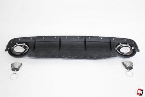 BKM Front Bumper Kit with Rear Diffuser (RS Style - Glossy Black), fits Audi Q7 4M