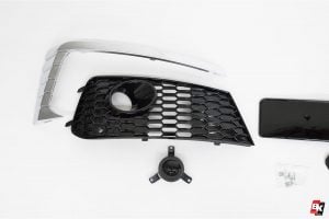 BKM Front Bumper Kit with Rear Diffuser (RS Style - Glossy Black), fits Audi Q7 4M
