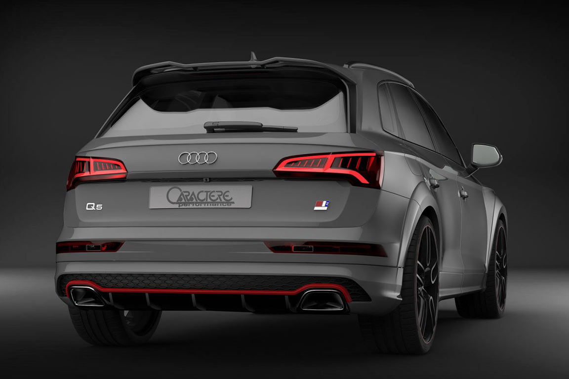 Caractere Rear Bumper with Integrated Exhaust Tips, fits Audi Q5/SQ5 B9