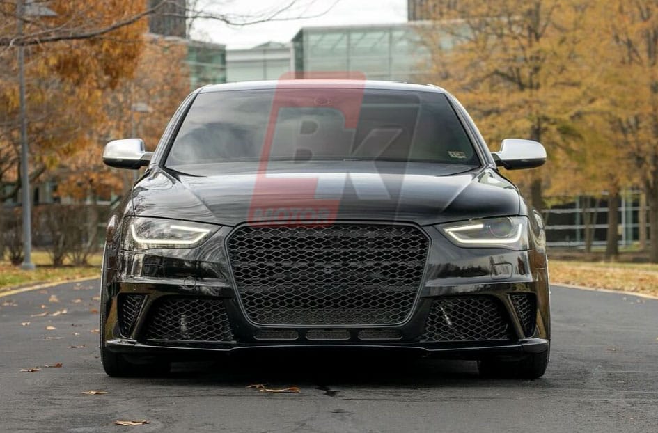 BKM RS4 Style Front Bumper With Lip – Primed Polypropylene For Audi A4 / S4 B8.5 (Direct Fit)