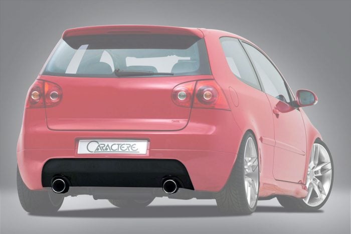 Caractere Rear Spoiler with 2 Cutouts, fits Volkswagen Golf 5