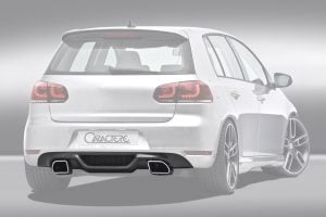 Caractere Rear Spoiler with Cuttings for Caractere exhaust, fits Volkswagen Golf 6