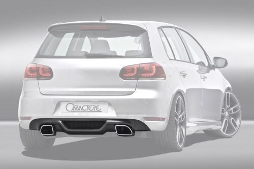 Caractere Rear Spoiler with Cuttings for Caractere exhaust, fits Volkswagen Golf 6