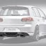 Caractere Rear Spoiler with Cuttings for Caractere exhaust, fits Volkswagen Golf 6