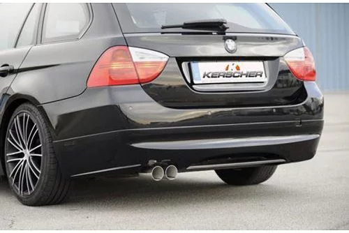 Kerscher Rear Bumper Extension Spirit for Exhaust Left with Carbon Insert, fits BMW 3-Series E91 08/08 (not 335i/d)