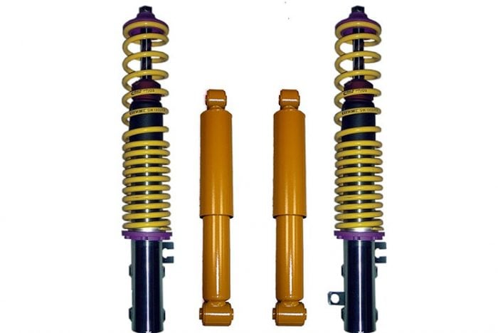 Kerscher Coilover Kit front with Shock Absorber Rear, fits Volkswagen Beetle 08/73
