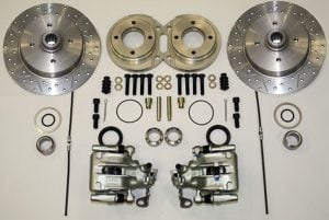 Kerscher Rear Disc Brake 100/4 Swing-Axle, Grooved and Drilled, fits Volkswagen Beetle