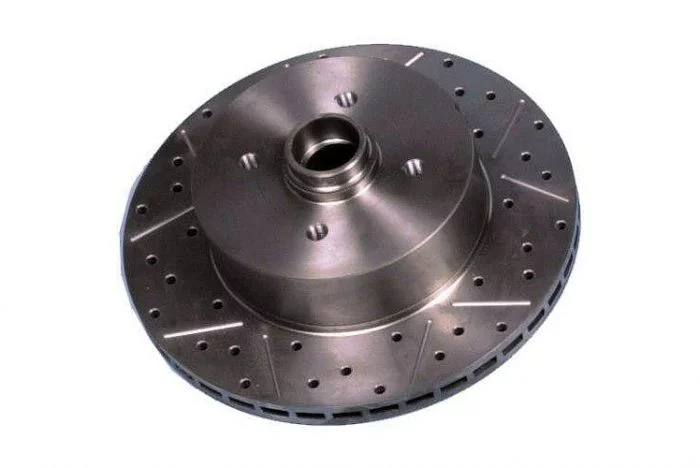 Kerscher Brake Disc Front Vented, Grooved and Drilled 130/4, fits Volkswagen Beetle