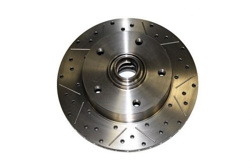 Kerscher Brake Disc Front Vented, Grooved and Drilled 130/5, fits Volkswagen Beetle