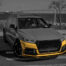 BKM Front Bumper with Lip, Glossy Black, fits Audi SQ5/Q5 S-Line B9
