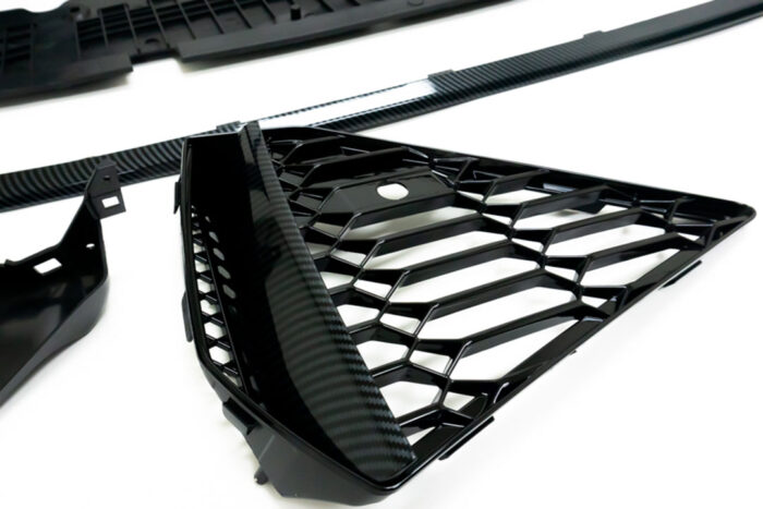 BKM Front Bumper Kit (RS Style) with Carbon Style Lip, fits Audi A7/S7 C8