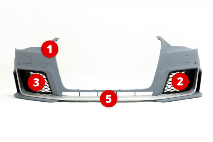 BKM Replacement Parts for BKM front bumper, fits Audi A3/S3 8V0